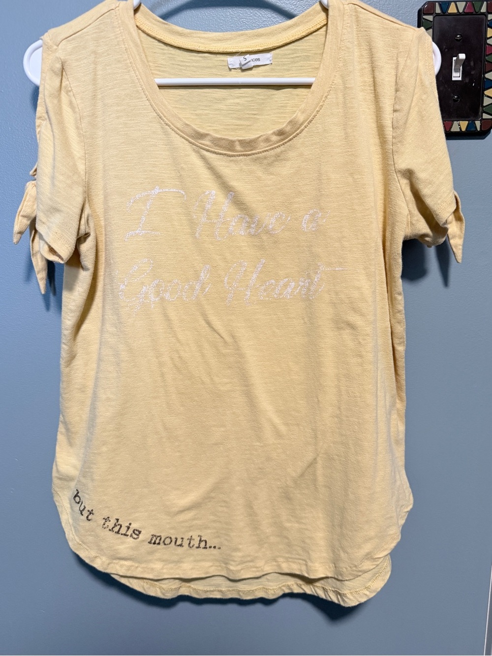 Maurices Pale Yellow Short-Sleeve Graphic Tee